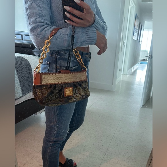 Limited edition Louis Vuitton  brown monogram Dentelle Kristen bag - Picture 9 of 9